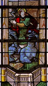 Fenster w31 mit Darstellung der Heiligen Margareta von French School