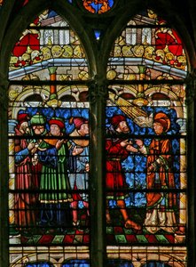 Fenster w32, St. Stephanus streitet mit den Gesetzeslehrern von French School