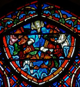 Fenster w4 mit Pfingsten von French School