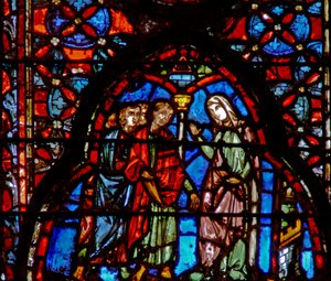 Die Prostituierte Rahab mit den Spionen. Josua II