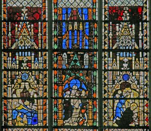 Fenster w5 mit Szenen aus dem Leben von Johannes dem Täufer von French School