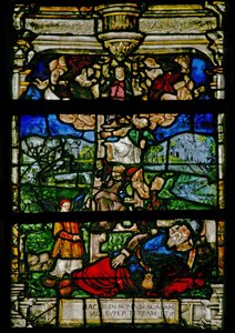 Fenster w6, Darstellung der Jakobsleiter von French School