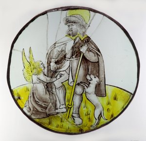 Fenster w74, Darstellung des Heiligen Rochus