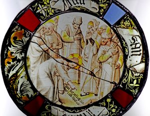 Fenster w79, Darstellung von Christus und der Ehebrecherin