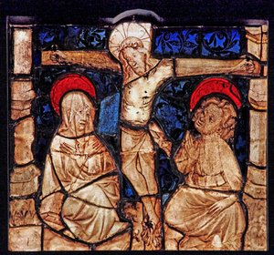 Fenster w7, Darstellung der Kreuzigung aus der Kirche von Betton, Bretagne von French School