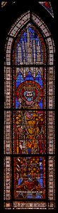Fenster w9 mit Karl dem Großen von French School