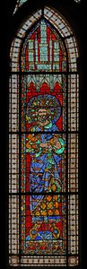 Fenster w9 mit Pippin dem Kurzen von French School