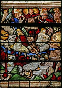 Fenster w9 mit dem Jüngsten Gericht - nach Albrecht Dürer