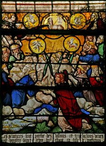 Fenster w9 mit dem Jüngsten Gericht - nach Albrecht Dürer