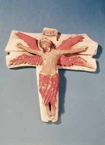Geflügelter Christus am Kreuz