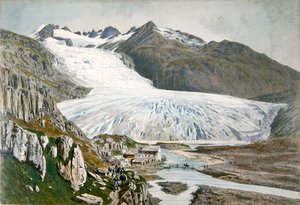 Winterlandschaft und Reisende in den Pyrenäen, ca. 1850