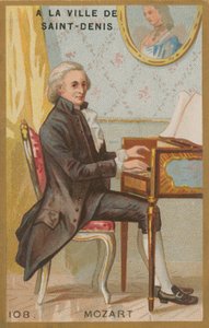 Wolfgang Amadeus Mozart, österreichischer Komponist der Klassik des 18. Jahrhunderts von French School