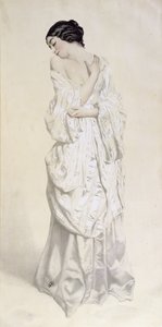 Frau im Morgenmantel