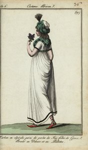 Frau in der Mode von 1798 von French School