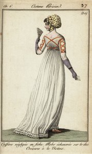 Frau im Opferstil-Kreuzbandkleid