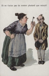 Frau schimpft mit ihrem Mann