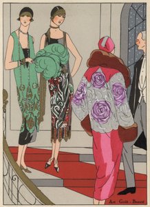 Abendmode der 1920er Jahre von Designern Edward Molyneux und Martial und Amand