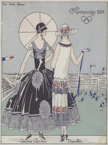 Damenmode bei den Olympischen Spielen 1924 von den Designern Jeanne Lanvin und Georges Doeuillet
