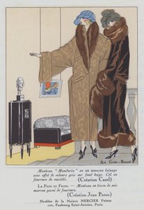 Damenmode der 1920er Jahre von Designern Carel und Jean Patou