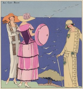 Damenmode der 1920er Jahre von den Designern Paul Poiret und Jacques Doucet