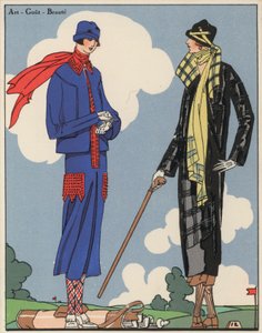 Golfmode für Damen aus den 1920er Jahren von den Designern Martial und Armand sowie Christoph Drecoll