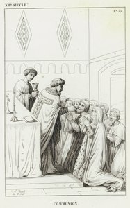 XII. Jahrhundert, Kommunion (Gravur) von French School