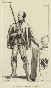 14. Jahrhundert, Du Guesclin, Konnetabel von Frankreich (Gravur) von French School