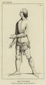 14. Jahrhundert, Jean Vaudetar, Kammerdiener von König Karl V. (Gravur) von French School
