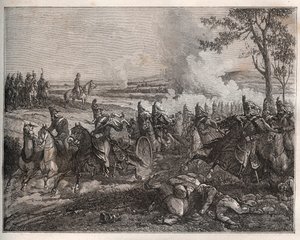 Schlacht von Castiglione: In seinem Italienfeldzug besiegt Napoleon die Österreicher unter Wurmser und zwingt sie zum Rückzug nach Mantua. 5. August 1796 - Neue Nationalenzyklopädie von Maurice La Charest - 1870