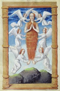 fol.97v, Die Himmelfahrt der Maria Magdalena, aus Heures a lUsage de Rome