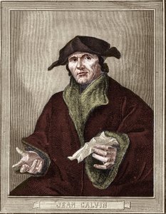 Porträt von Jean Calvin, französischer Religionsreformer und Schriftsteller. von French School