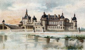 Ansicht des Schlosses von Chantilly (Oise)