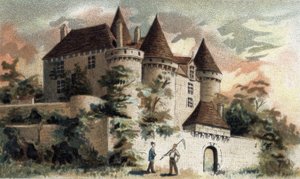 Ansicht des Schlosses von Fenelon in der Dordogne