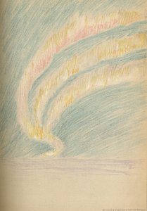Ströme des Nordlichts, 28. November 1893. Pastellskizze, 1893 1897 von Fridtjof Nansen
