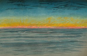 Das schwindende Polartag, 22. September 1893. Pastellskizze, 1893-1897