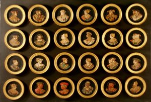 Eine Sammlung von vierundzwanzig Zeichnern als Porträtmedaillons