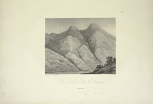 Ansicht der Silla de Caracas, gezeichnet von Marchais, graviert von Bouquet, Illustration aus 