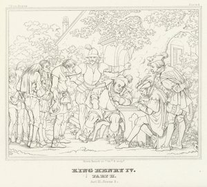 König Heinrich IV., Teil II, Akt III, Szene 2 (Gravur) von Friedrich August Moritz Retzsch