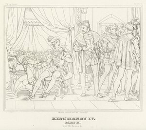 König Heinrich IV., Teil II, Akt IV, Szene 4 (Gravur) von Friedrich August Moritz Retzsch