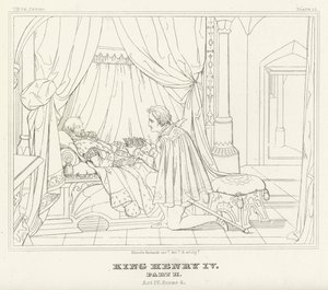 König Heinrich IV., Teil II, Akt IV, Szene 4 (Gravur) von Friedrich August Moritz Retzsch