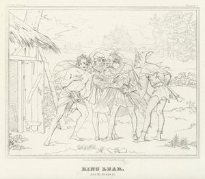 König Lear, Akt III, Szene 4 von Friedrich August Moritz Retzsch