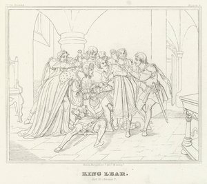 König Lear, Akt III, Szene 7 von Friedrich August Moritz Retzsch