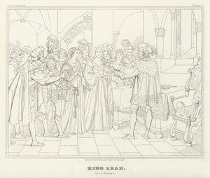 König Lear, Akt I, Szene 1 von Friedrich August Moritz Retzsch