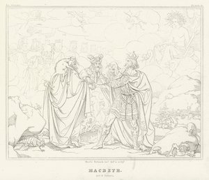 Macbeth, Akt IV, Szene 1 von Friedrich August Moritz Retzsch