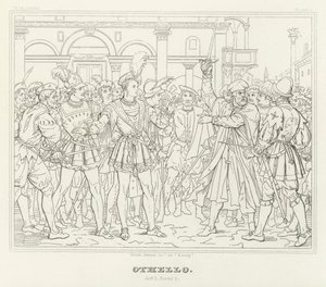 Othello, Akt I, Szene 2 (Gravur) von Friedrich August Moritz Retzsch