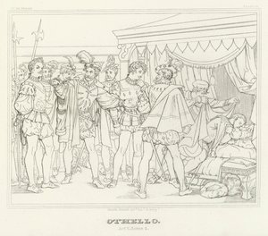 Othello, Akt V, Szene 2 von Friedrich August Moritz Retzsch