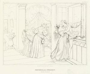 Romeo und Julia, Akt III, Szene 5 von Friedrich August Moritz Retzsch