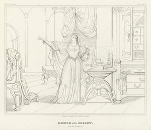 Romeo und Julia, Akt IV, Szene 3 von Friedrich August Moritz Retzsch