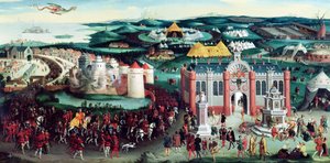 Treffen auf dem Feld des Goldenen Tuchs, 7. Juni 1520, nach Hans Holbein dem Älteren (14605-1524) von Friedrich Bouterwek