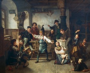 Kinder spielen Blindekuh (ca. 1860) von Friedrich Carl Hoesch